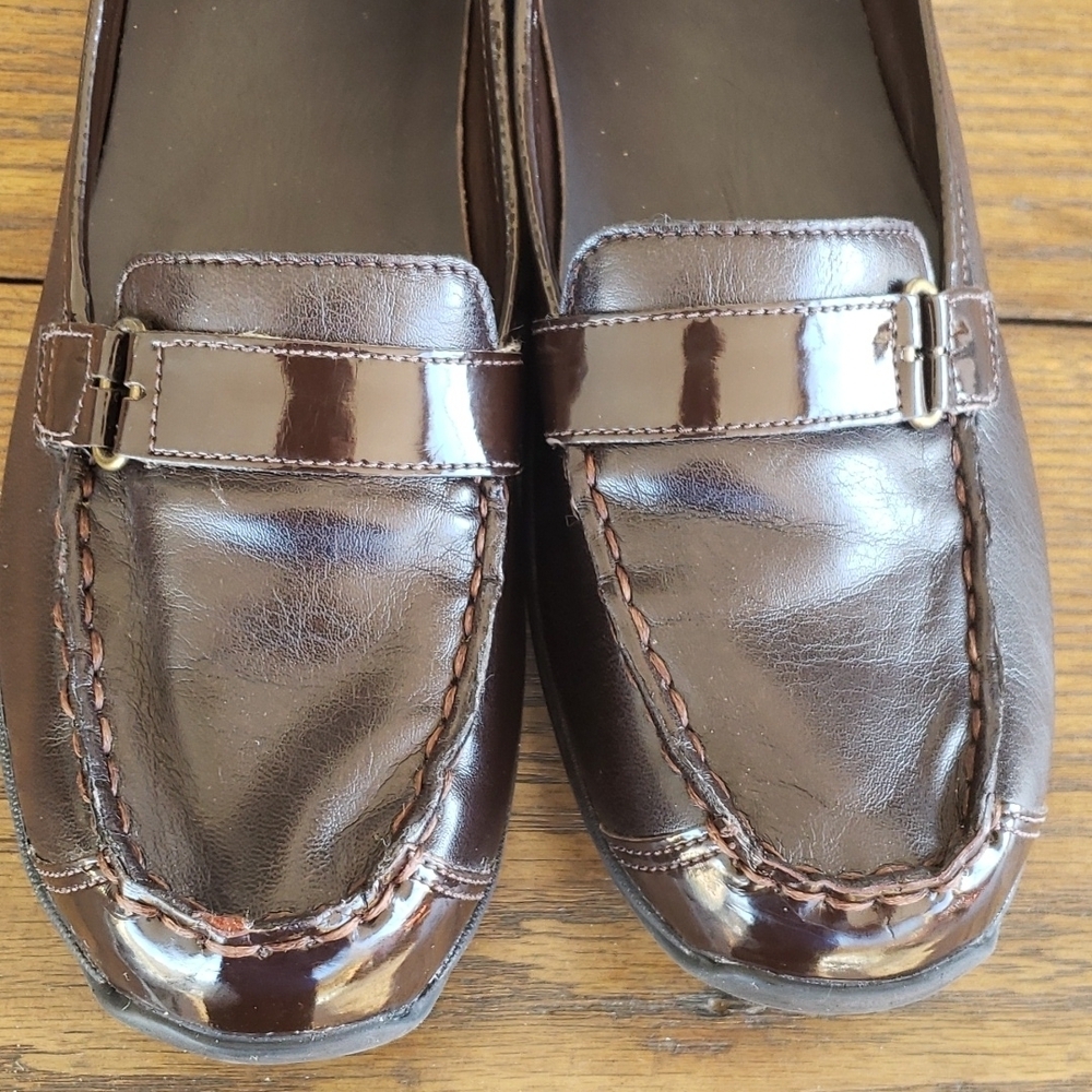 L.L. Bean women's brown leather loafers size 9.5 - Picture 7 of 10